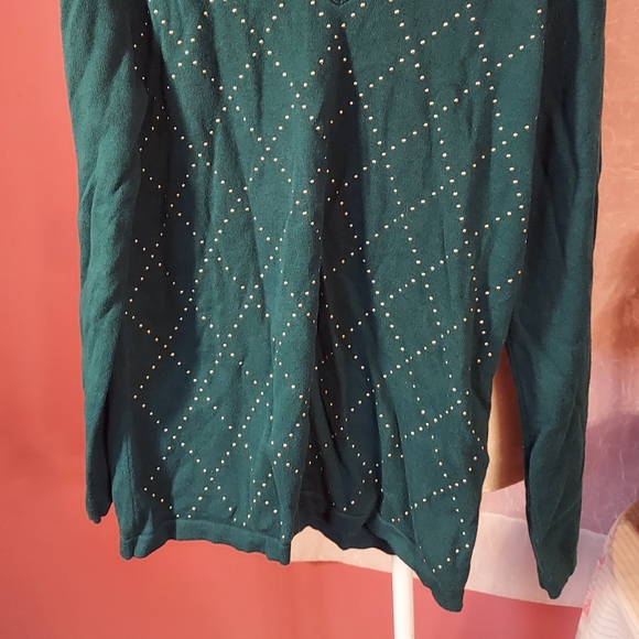 Womans Tommy Hilfiger Sweater size M Christmas Green - Picture 2 of 9